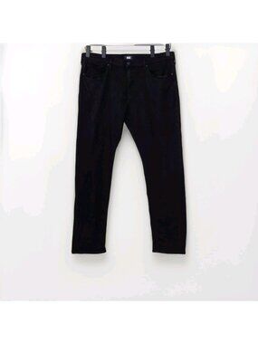 Paige Federal Chinos Mens 38x33 Black Slim Straight Stretch Smart Casual Edgy